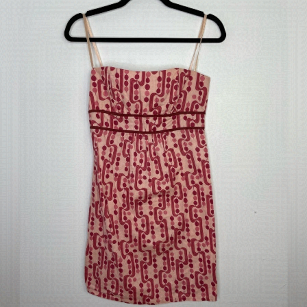 Y2K retro print Johnny Marten spaghetti straps dress